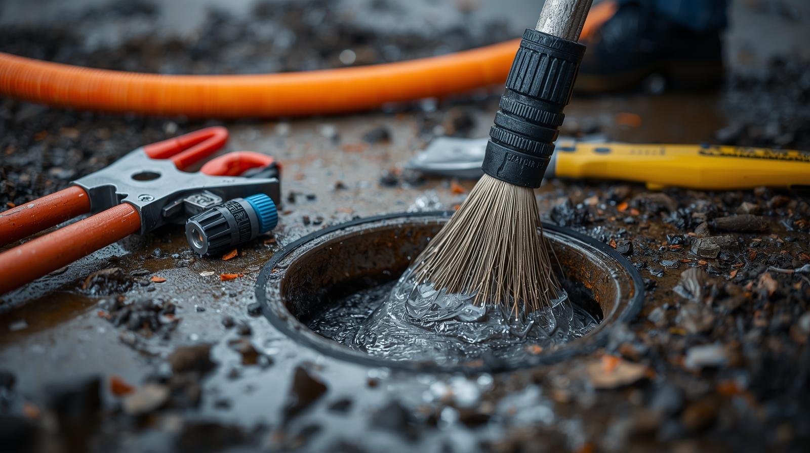 Kanalreinigung und rohrreinigung mit bürste und strahl